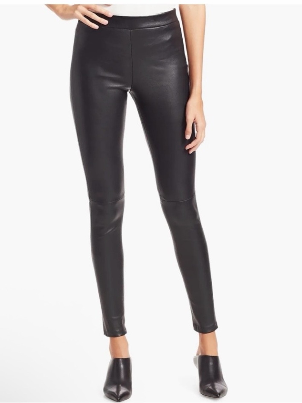 Theory Black Lamb Leather Leggings size 0 - Picture 14 of 14